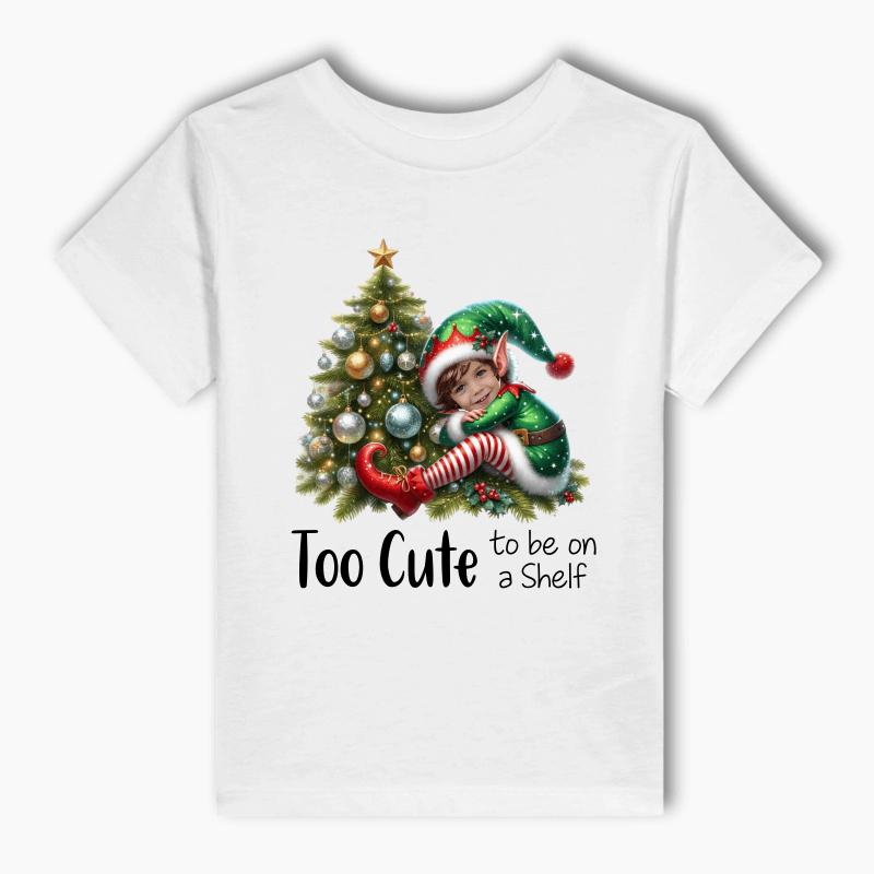 Personalised &quot;Too Cute Xmas Elf&quot; Kids T-Shirt