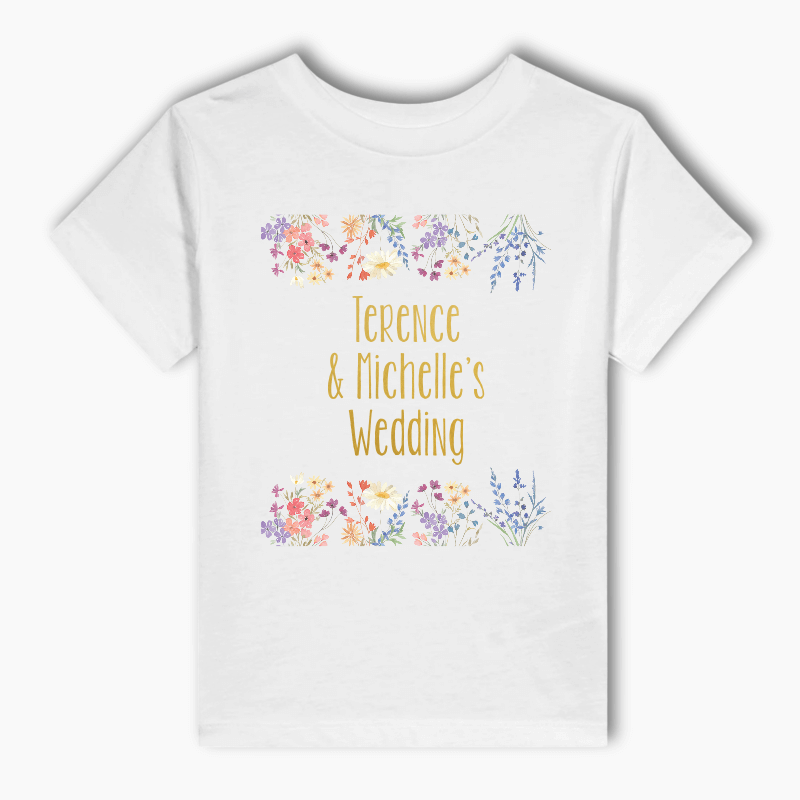 Personalised Wildflowers Adults Party T-Shirt