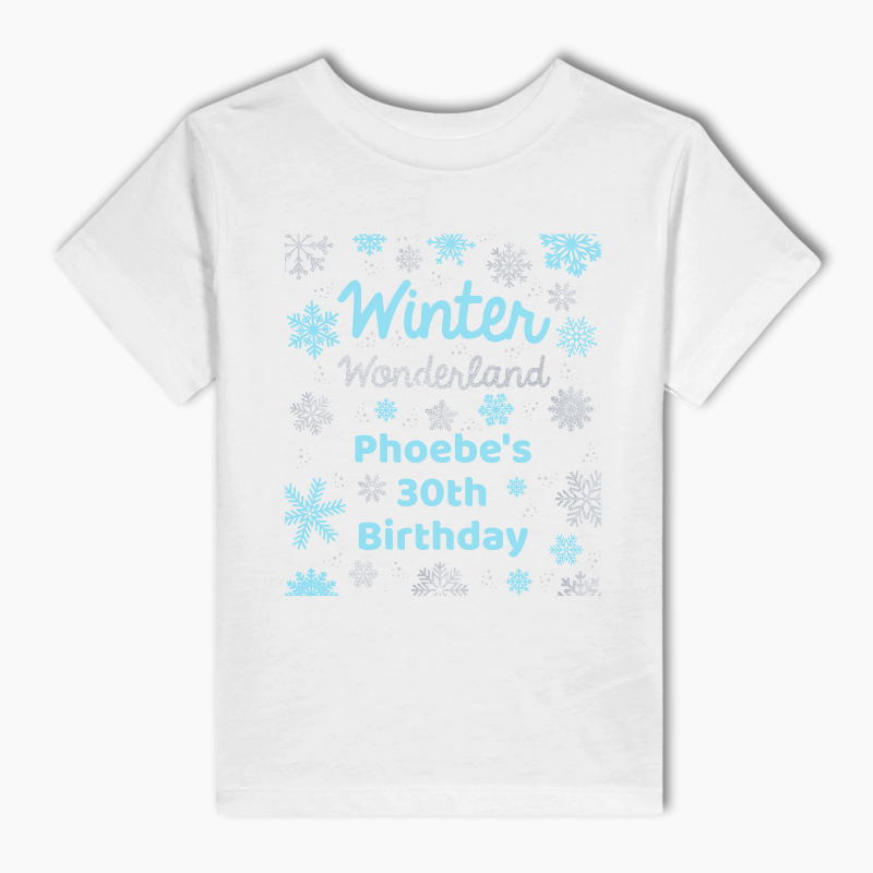 Personalised Winter Wonderland Party Kids T-Shirt