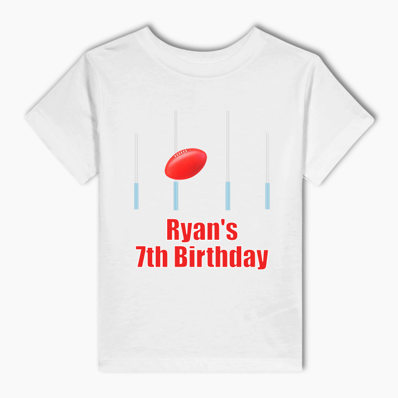Personalised Australian Rules Football Party Kids T-Shirt