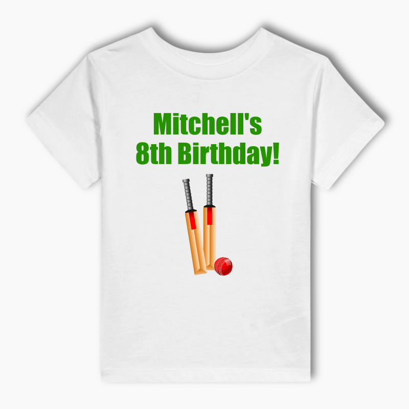 Personalised Cricket Party Adults T-Shirt