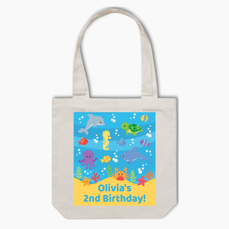 Personalised Under the Sea Party Tote Bag