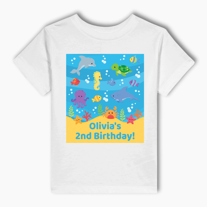 Personalised Under the Sea Party T-Shirt