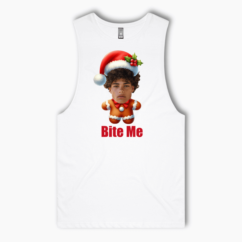 Personalised Gingerbread Christmas Tank Singlet