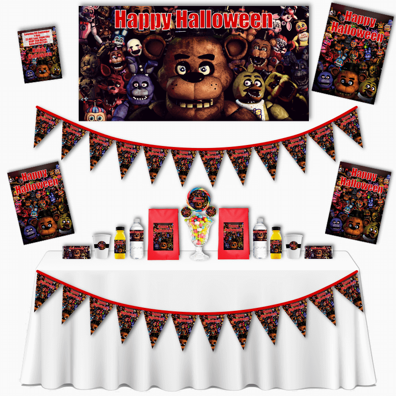Five Nights At Freddys Party Balloons Decorating Kit with Scene