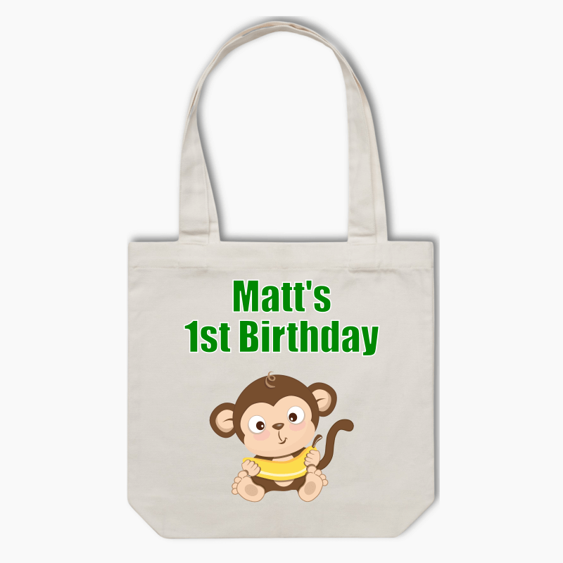 Personalised Monkey Party Tote Bag