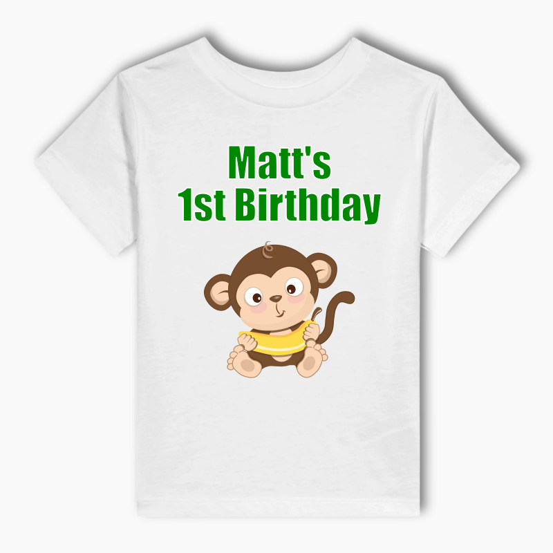 Personalised Monkey Party Adults T-Shirt