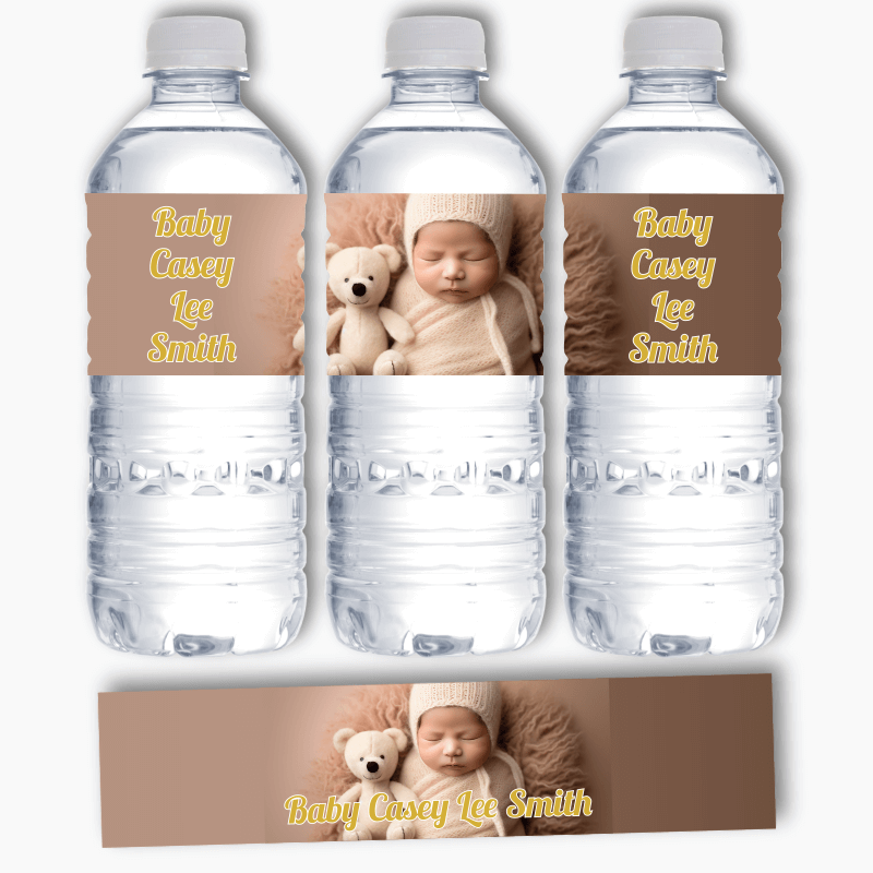 Personalised Baby Welcome Water Labels with Photo
