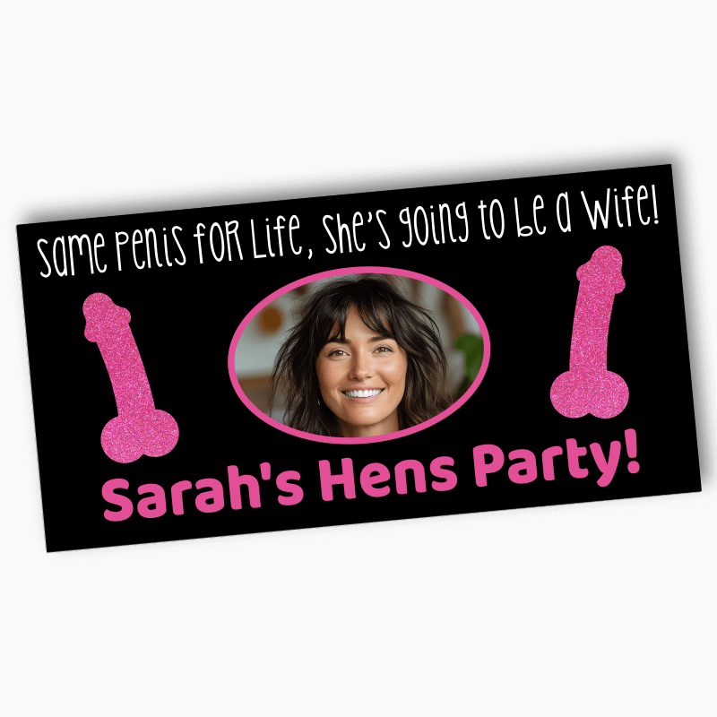 Personalised Same Penis for Life Hens Party Banners with Photo