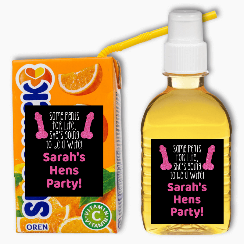 Cheeky Custom Same Penis for Life Hens Party Water Labels - Katie J  Design and Events