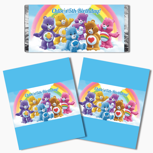 Unforgettable Care Bears Party - Personalised Mini Chocolate Labels ...