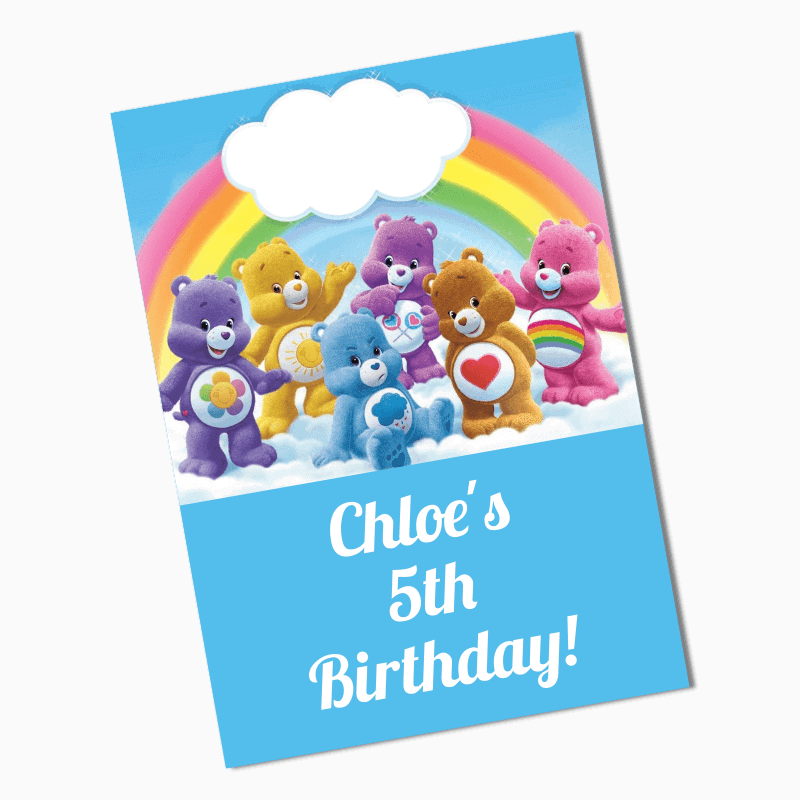 Personalised Care Bears Birthday Party Decorations - Katie J