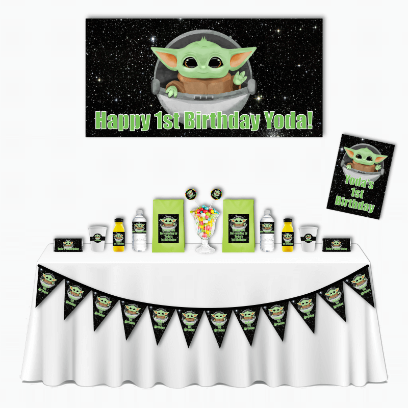 Personalised Baby Yoda Birthday Party Decorations And Supplies Katie J