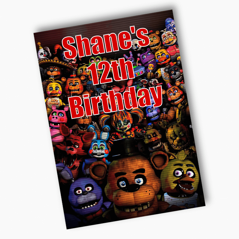 Personalized Five Nights At Freddy's Fnaf Children's Birthday Card