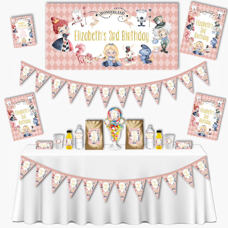 Talking Tables Alice In Wonderland Party Supplies, Banner Bunting, Great  For Mad Hatter Tea Party, Birthday Party And Baby Shower