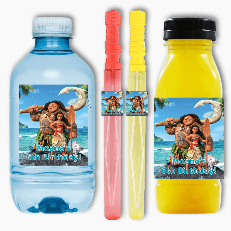 Moana Water Bottle Labels 