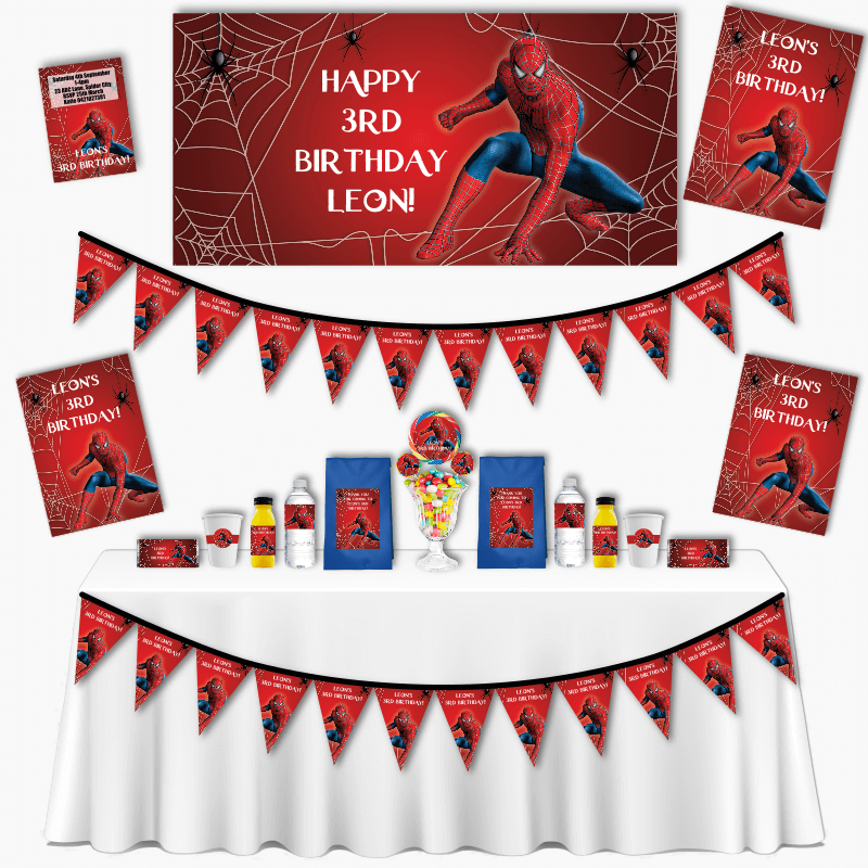 Spiderman Theme Birthday Package for Party Designs and Decorations