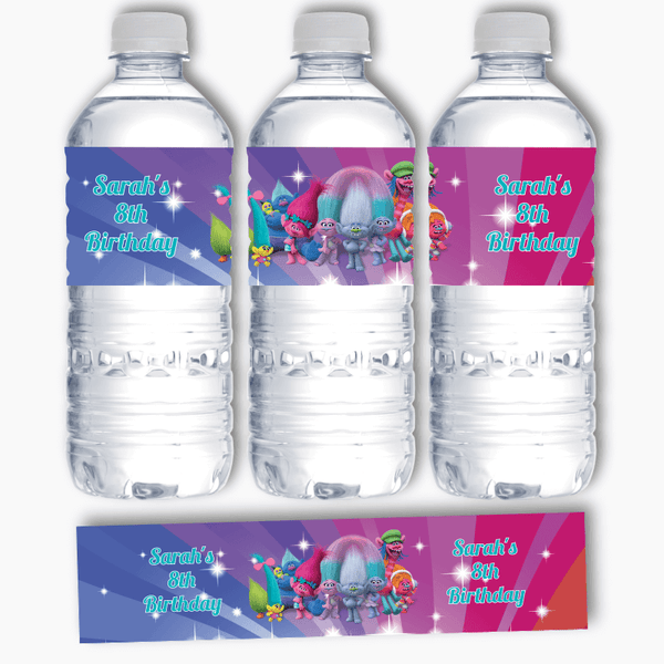 Make a Splash with Custom Trolls Water Bottle Labels! - Katie J Design ...