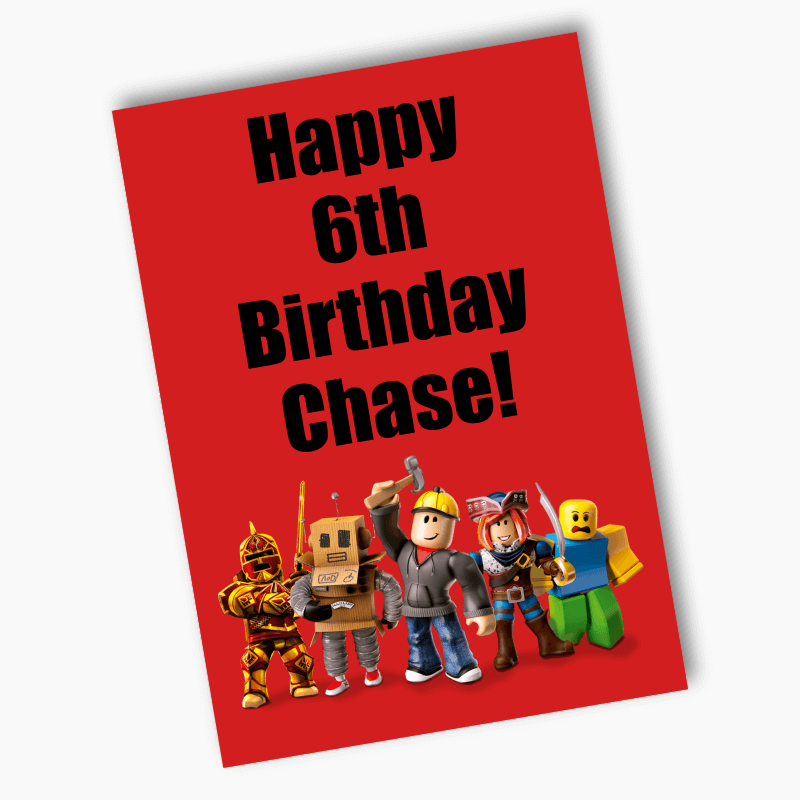 Custom Name Age Birthday Girl/Boy Png, Roblox Kids Birthday Png