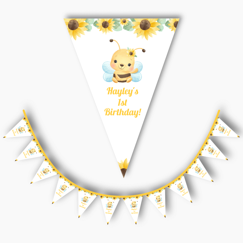 Sweet Custom Sunflower & Honey Bee Baby Shower Decorations - Katie J Design  and Events